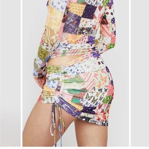 OMighty patchwork mini skirt L